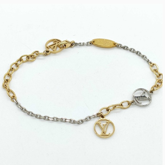 Louis Vuitton Logomania Gold and Silver Bracelet - Picture 1 of 6